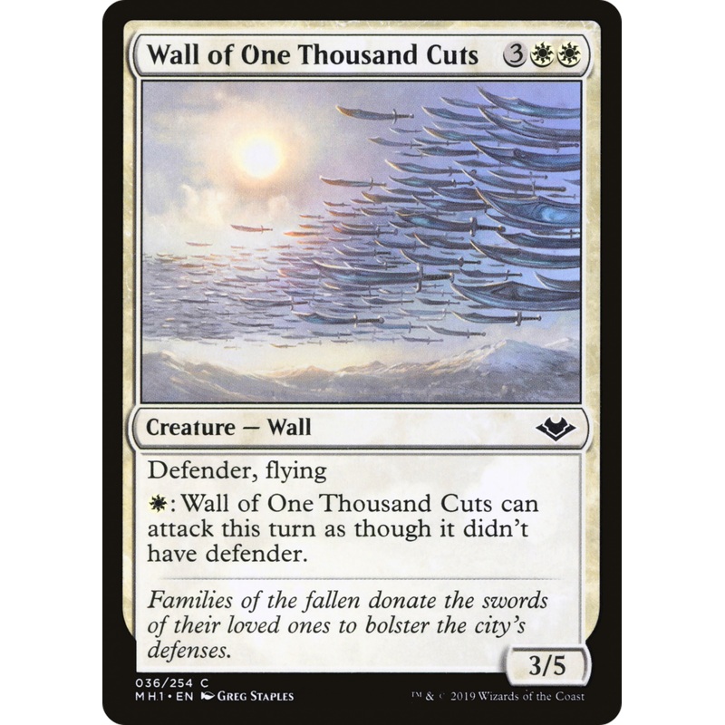 Wall of One Thousand Cuts (MH1-036) - Modern Horizons Foil