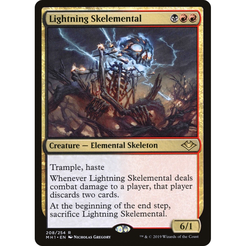 Lightning Skelemental (MH1-208) - Modern Horizons Foil
