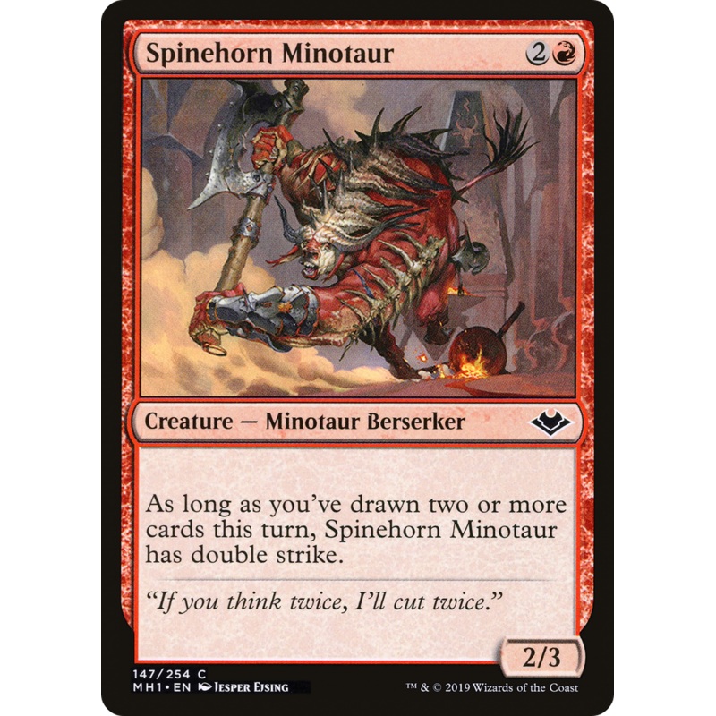 Spinehorn Minotaur (MH1-147) - Modern Horizons Foil