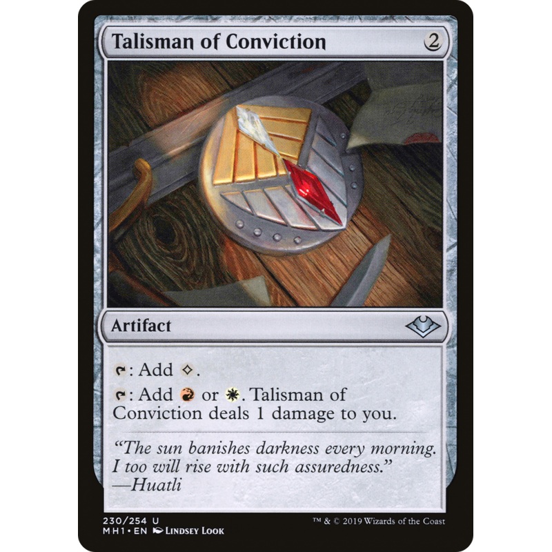 Talisman of Conviction (MH1-230) - Modern Horizons Foil