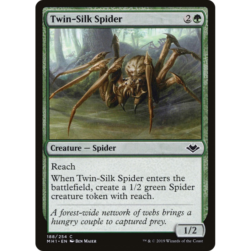 Twin-Silk Spider (MH1-188) - Modern Horizons Foil