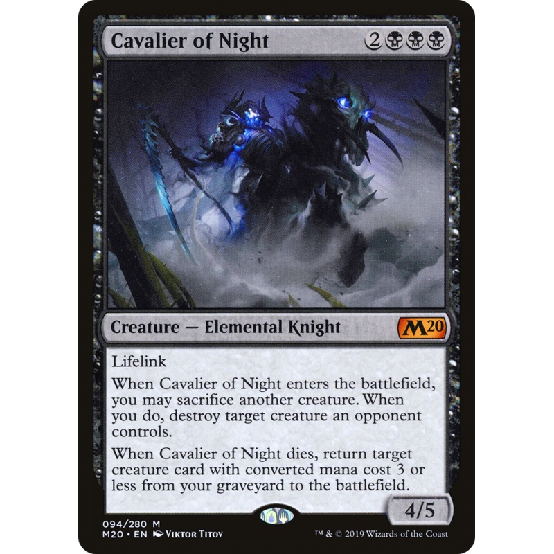 Cavalier of Night (M20-094) - Core Set 2020 Foil