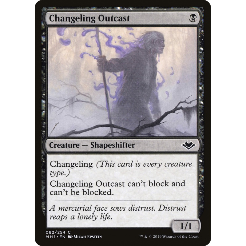 Changeling Outcast (MH1-082) - Modern Horizons Foil