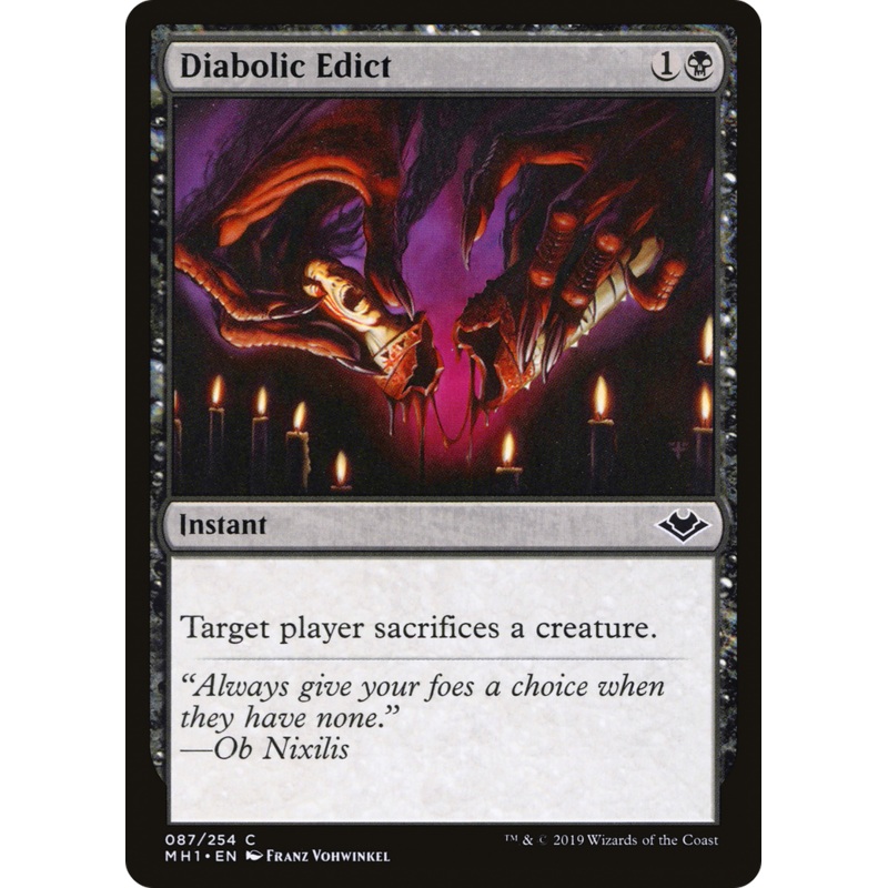 Diabolic Edict (MH1-087) - Modern Horizons Foil