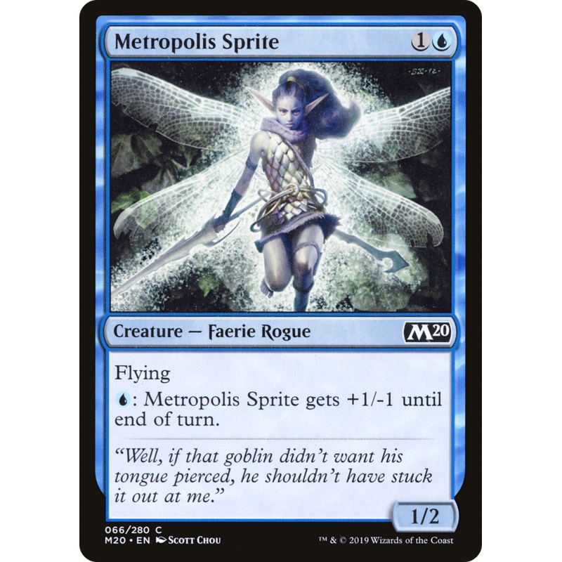 Metropolis Sprite (M20-066) - Core Set 2020 Foil