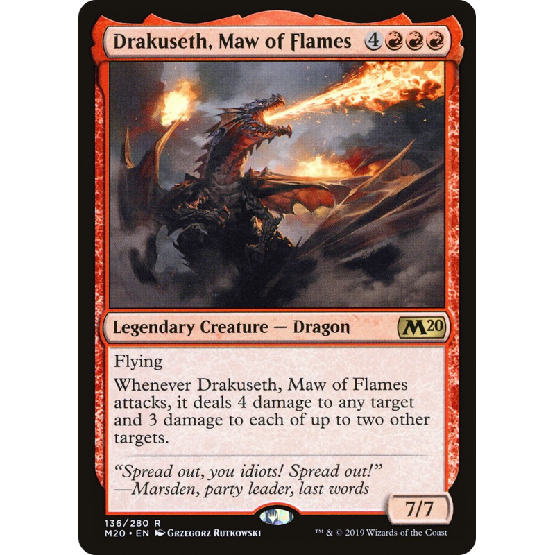 Drakuseth, Maw of Flames (M20-136) - Core Set 2020