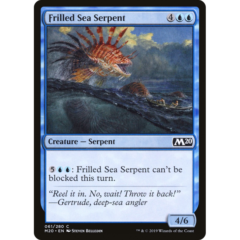 Frilled Sea Serpent (M20-061) - Core Set 2020 Foil