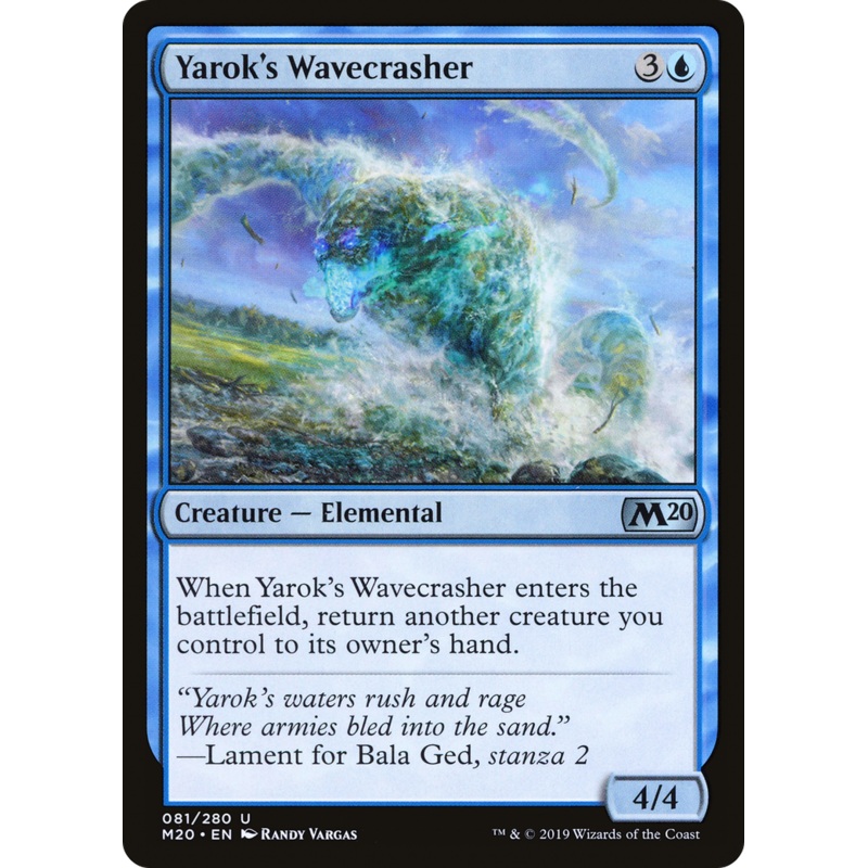 Yarok's Wavecrasher (M20-081) - Core Set 2020 Foil