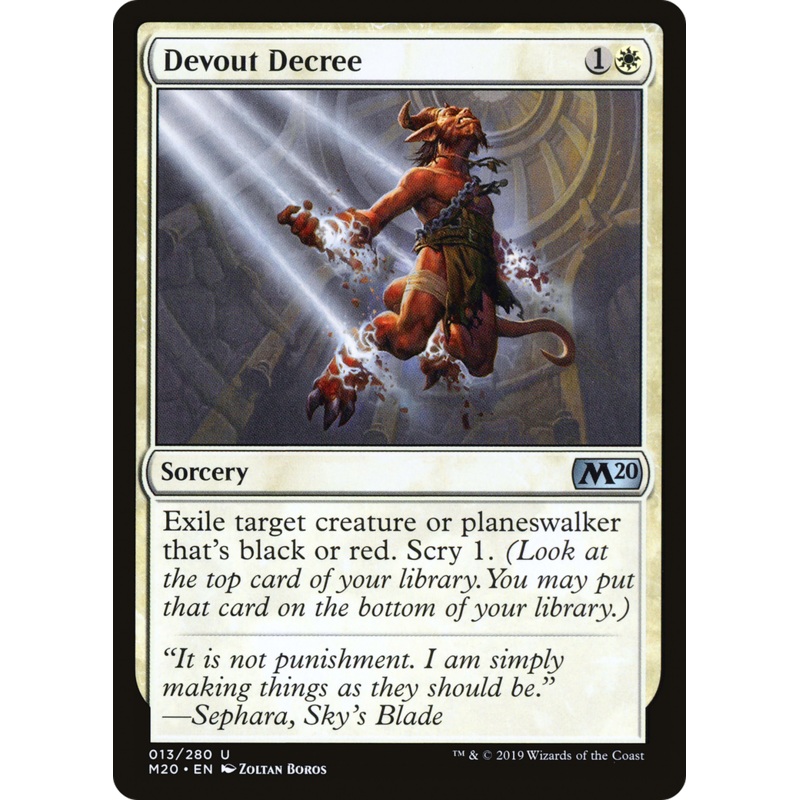 Devout Decree (M20-013) - Core Set 2020 Foil