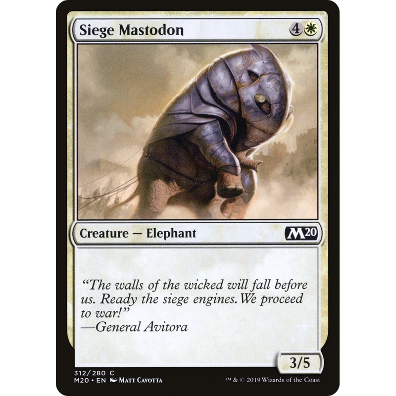 Siege Mastodon (M20-312) - Core Set 2020