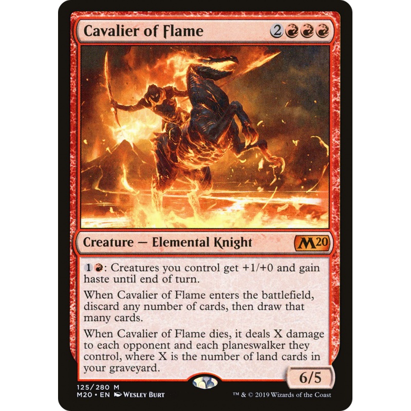 Cavalier of Flame (M20-125) - Core Set 2020 Foil