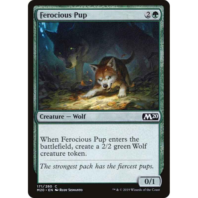 Ferocious Pup (M20-171) - Core Set 2020 Foil