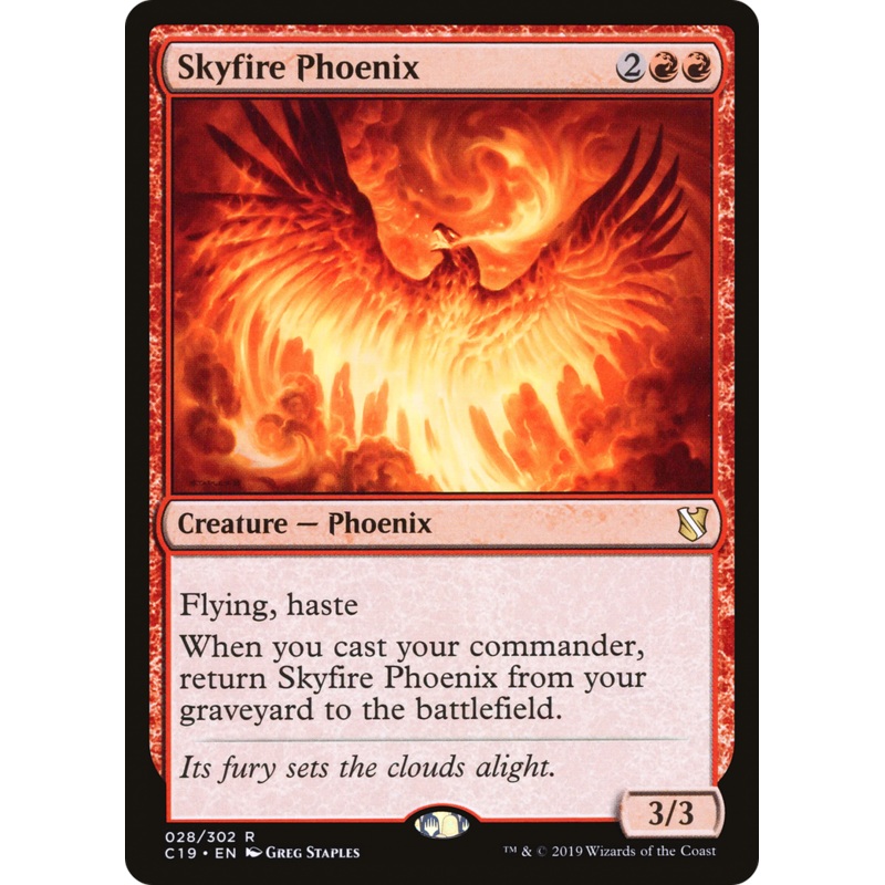 Skyfire Phoenix (C19-028) - Commander 2019