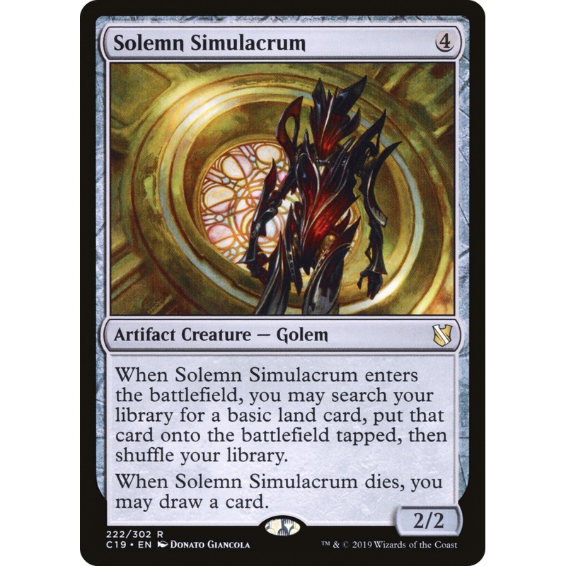Solemn Simulacrum (C19-222) - Commander 2019