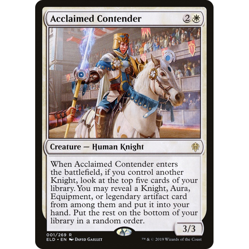 Acclaimed Contender (ELD-001) - Throne of Eldraine Foil