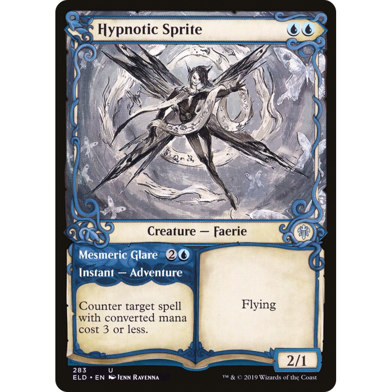 Hypnotic Sprite // Mesmeric Glare (ELD-283) - Throne of Eldraine: (Showcase)