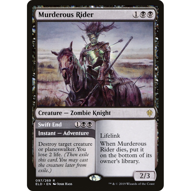 Murderous Rider // Swift End (ELD-097) - Throne of Eldraine