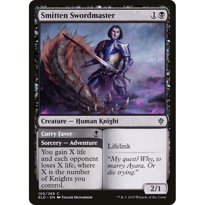 Smitten Swordmaster // Curry Favor (ELD-105) - Throne of Eldraine