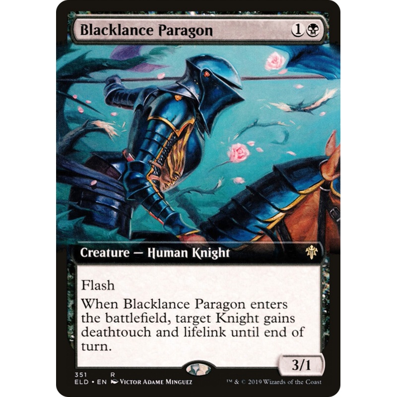 Blacklance Paragon (ELD-351) - Throne of Eldraine: (Extended Art) Foil