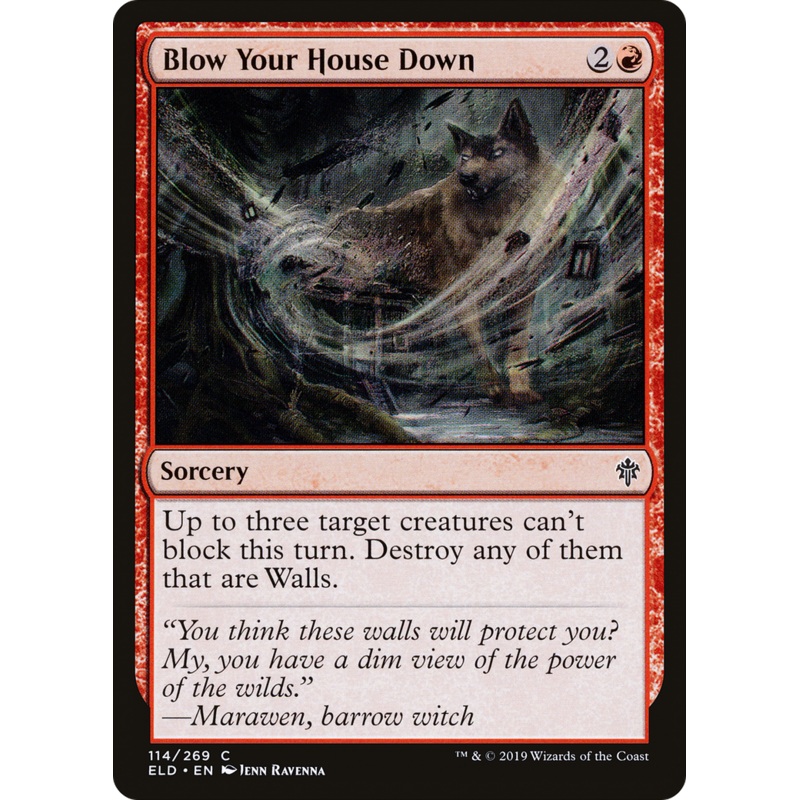 Blow Your House Down (ELD-114) - Throne of Eldraine Foil