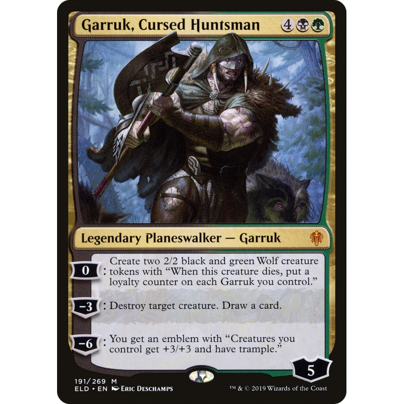 Garruk, Cursed Huntsman (ELD-191) - Throne of Eldraine Foil