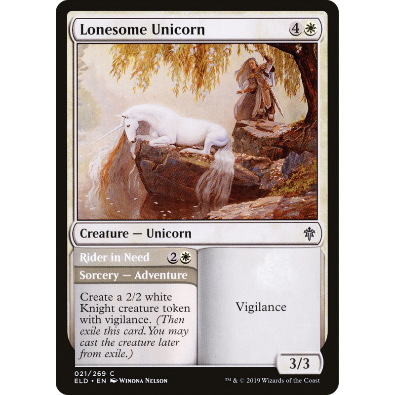 Lonesome Unicorn // Rider in Need (ELD-021) - Throne of Eldraine Foil