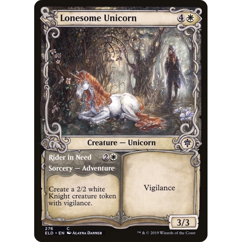 Lonesome Unicorn // Rider in Need (ELD-276) - Throne of Eldraine: (Showcase)