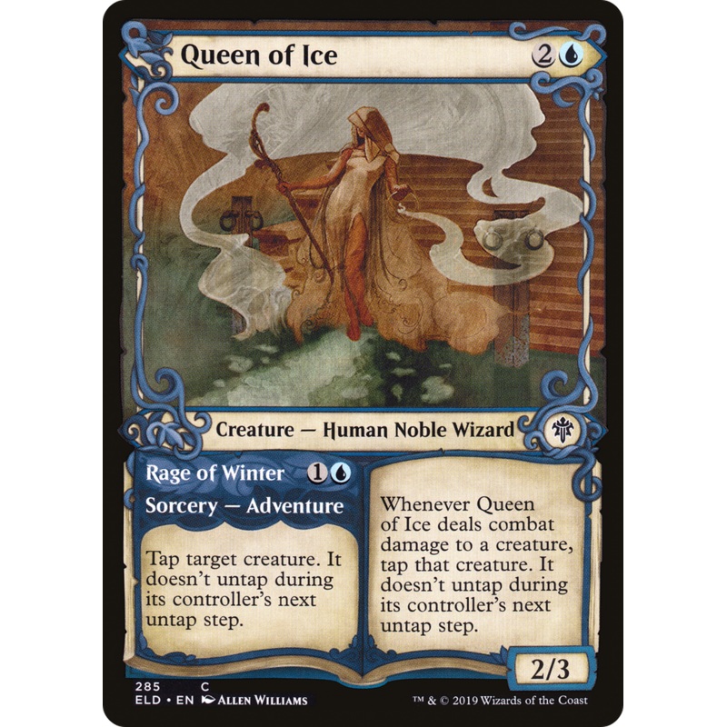 Queen of Ice // Rage of Winter (ELD-285) - Throne of Eldraine: (Showcase) Foil