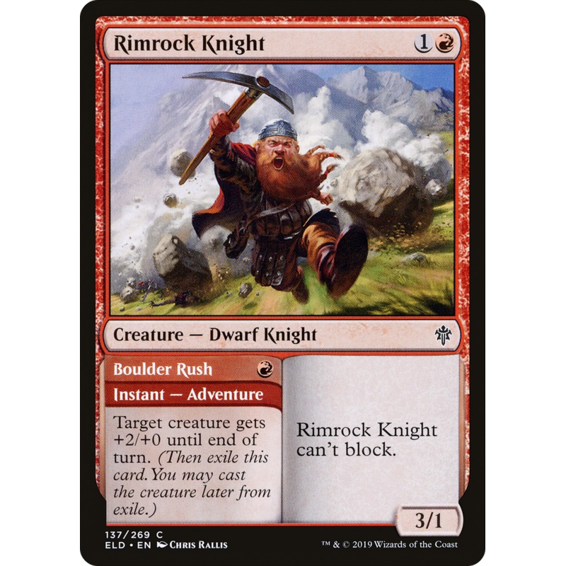 Rimrock Knight // Boulder Rush (ELD-137) - Throne of Eldraine