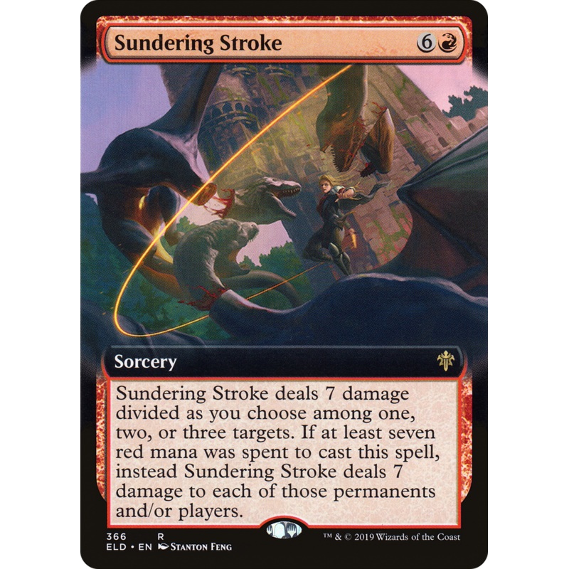 Sundering Stroke (ELD-366) - Throne of Eldraine: (Extended Art) Foil