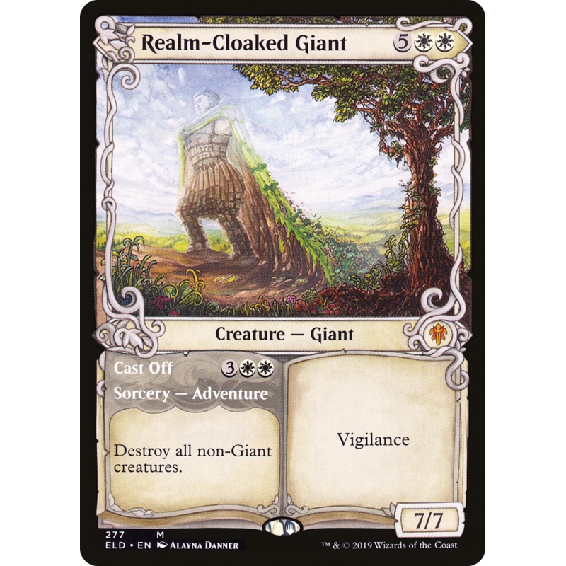 Realm-Cloaked Giant // Cast Off (ELD-277) - Throne of Eldraine: (Showcase)