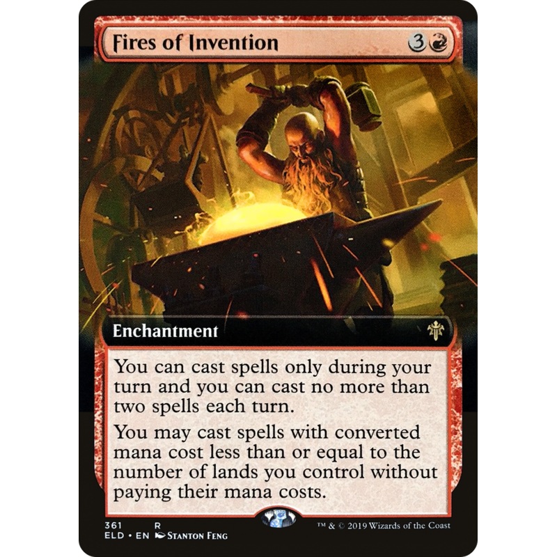 Fires of Invention (ELD-361) - Throne of Eldraine: (Extended Art) Foil