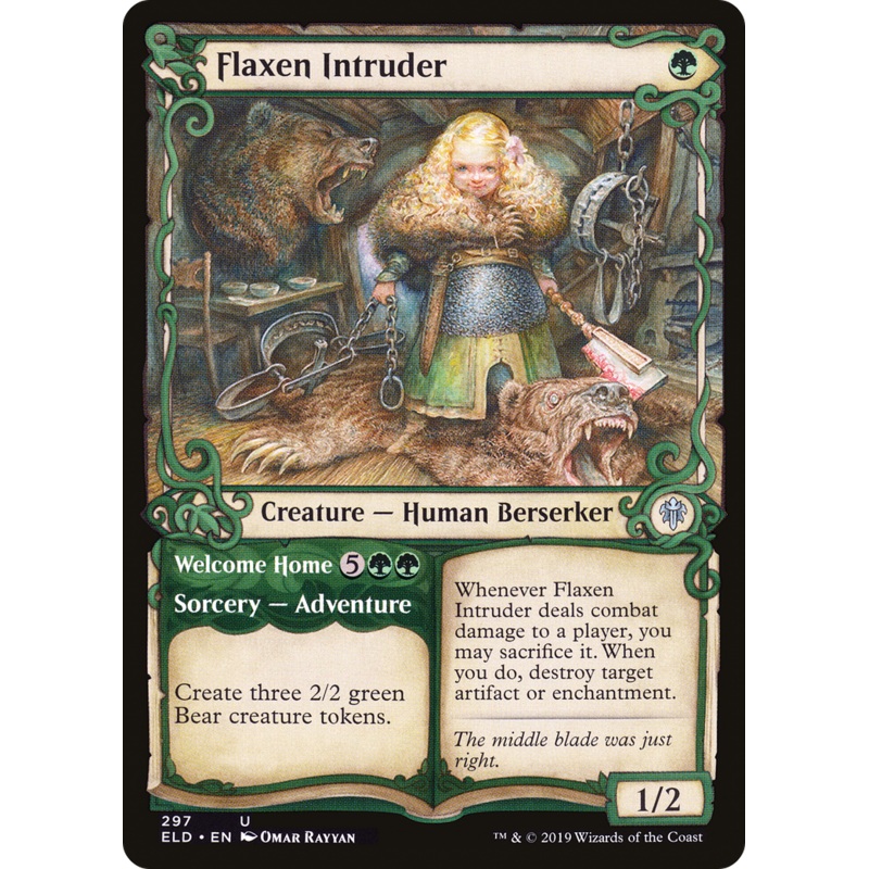 Flaxen Intruder // Welcome Home (ELD-297) - Throne of Eldraine: (Showcase) Foil