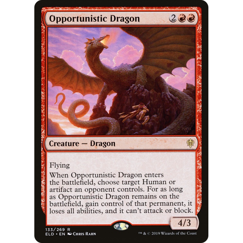 Opportunistic Dragon (ELD-133) - Throne of Eldraine Foil