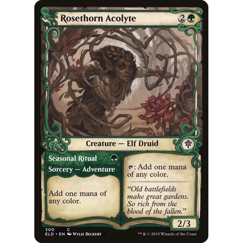 Rosethorn Acolyte // Seasonal Ritual (ELD-300) - Throne of Eldraine: (Showcase)