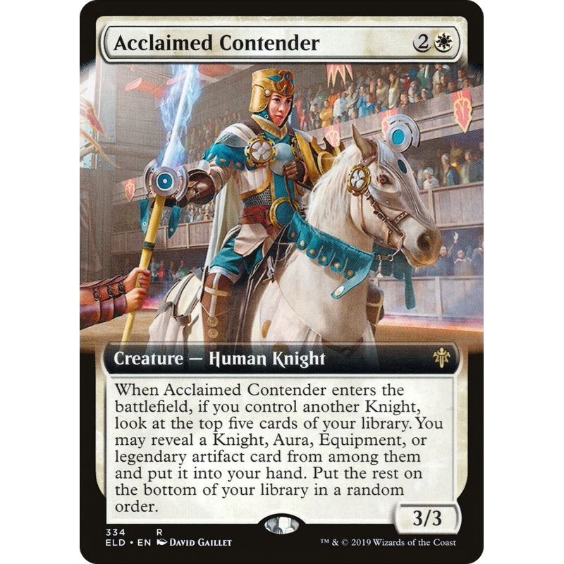Acclaimed Contender (ELD-334) - Throne of Eldraine: (Extended Art)