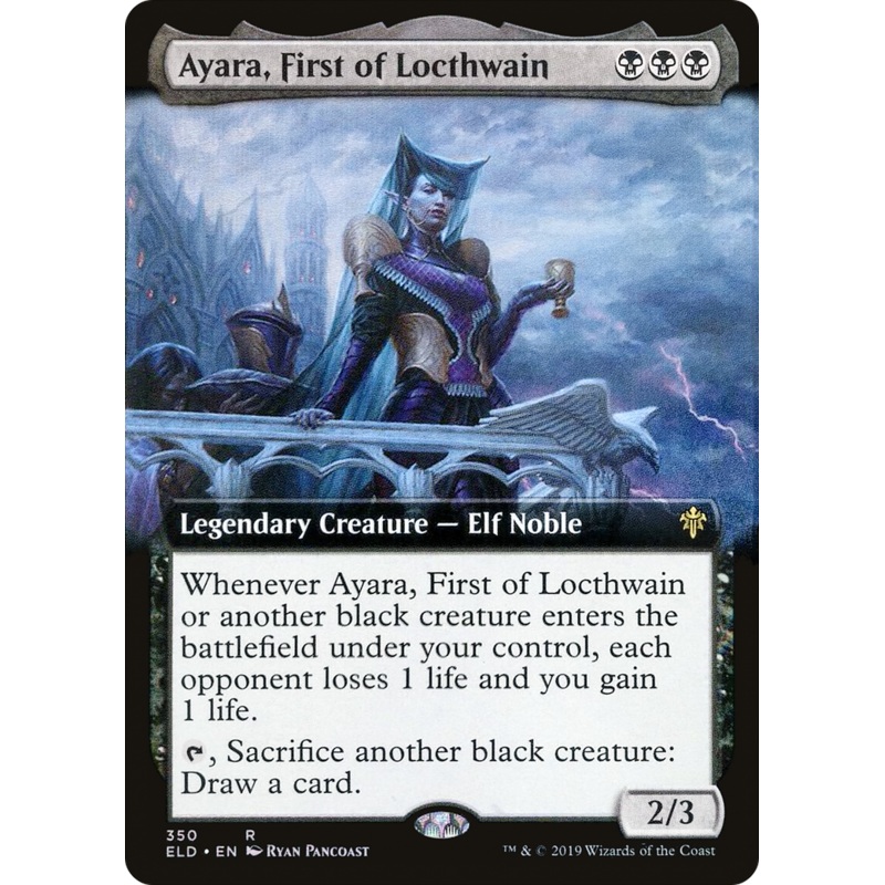 Ayara, First of Locthwain (ELD-350) - Throne of Eldraine: (Extended Art) Foil