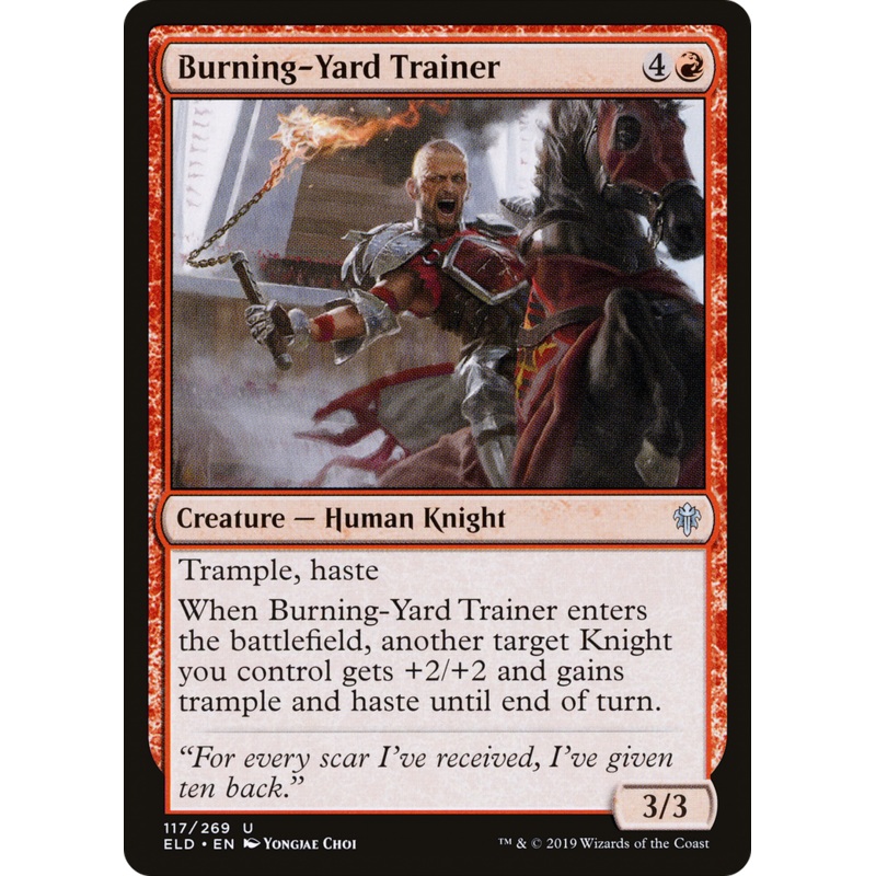Burning-Yard Trainer (ELD-117) - Throne of Eldraine