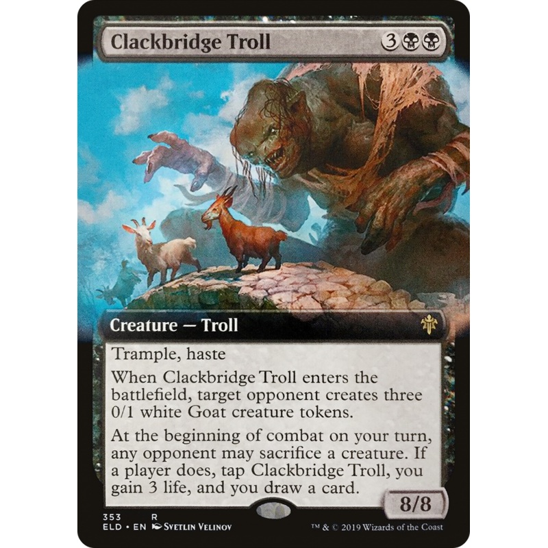 Clackbridge Troll (ELD-353) - Throne of Eldraine: (Extended Art) Foil