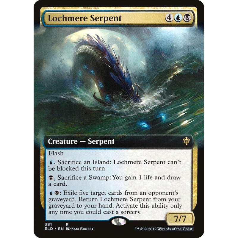 Lochmere Serpent (ELD-381) - Throne of Eldraine: (Extended Art) Foil