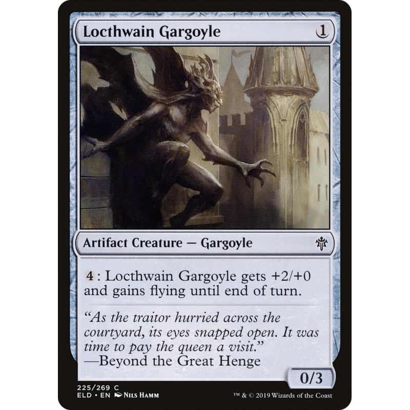 Locthwain Gargoyle (ELD-225) - Throne of Eldraine Foil