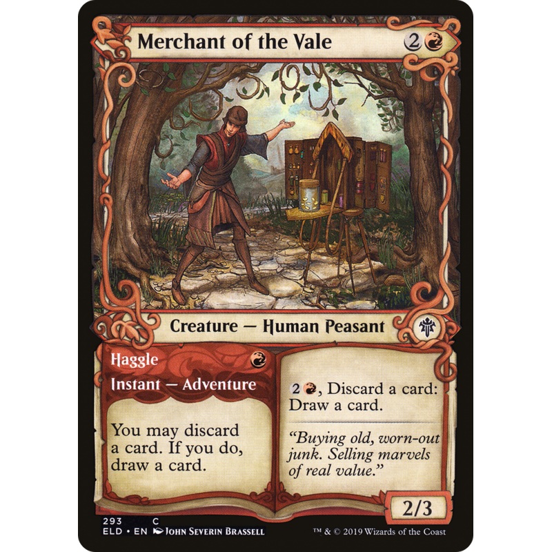 Merchant of the Vale // Haggle (ELD-293) - Throne of Eldraine: (Showcase) Foil