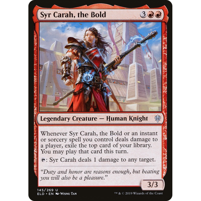 Syr Carah, the Bold (ELD-145) - Throne of Eldraine