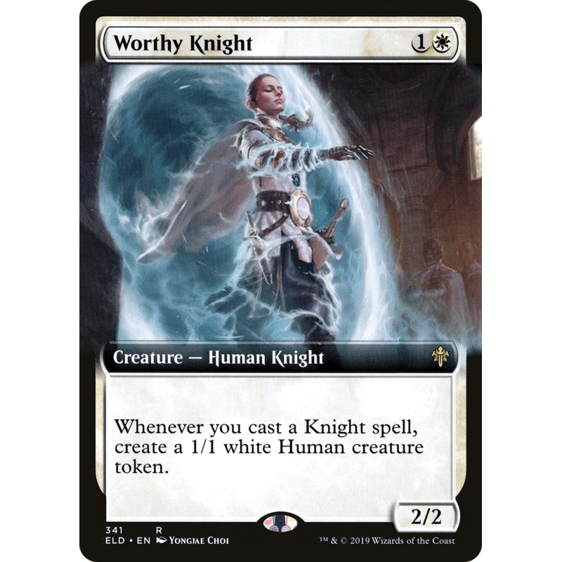 Worthy Knight (ELD-341) - Throne of Eldraine: (Extended Art)