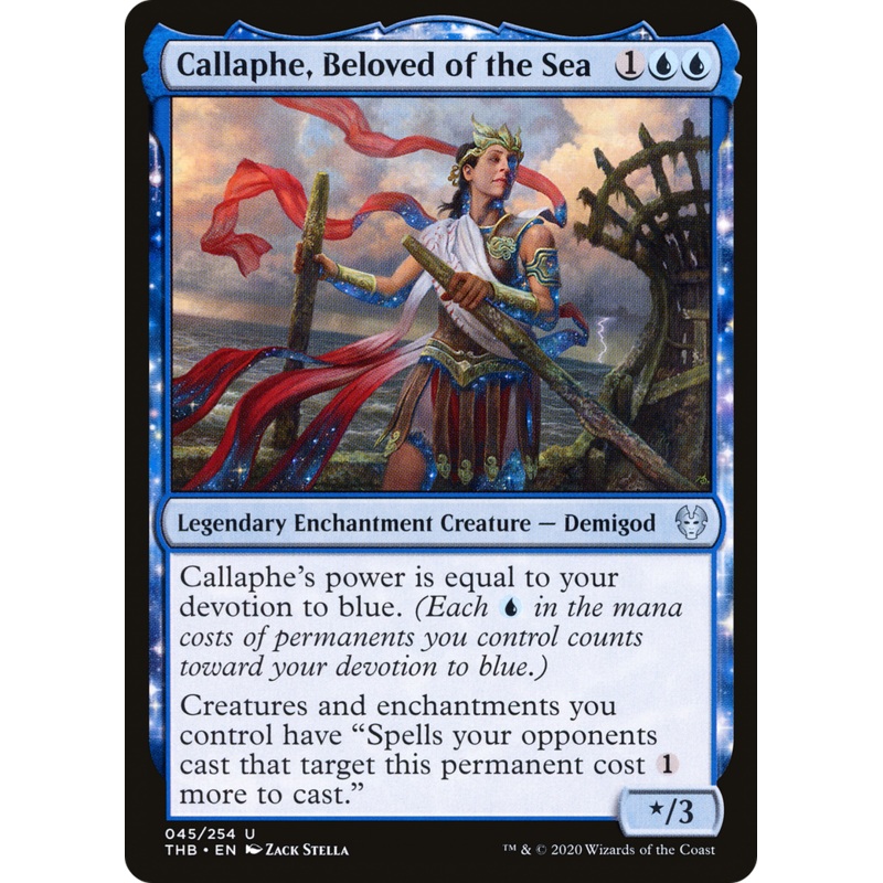 Callaphe, Beloved of the Sea (THB-045) - Theros Beyond Death: (enchantment) Foil