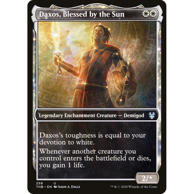Daxos, Blessed by the Sun (THB-258) - Theros Beyond Death: (enchantment, Showcase)