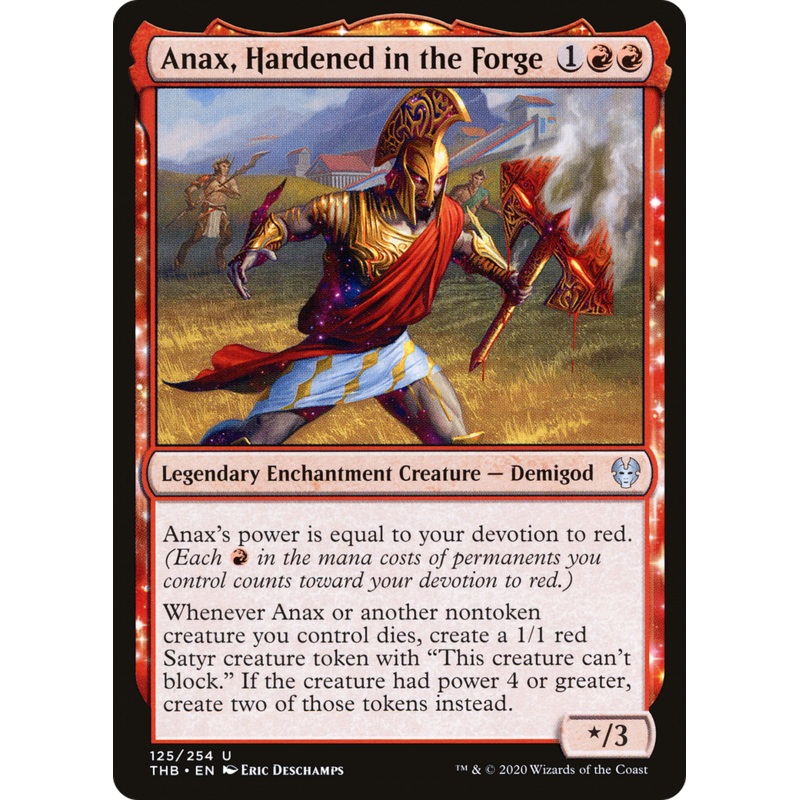 Anax, Hardened in the Forge (THB-125) - Theros Beyond Death: (enchantment)