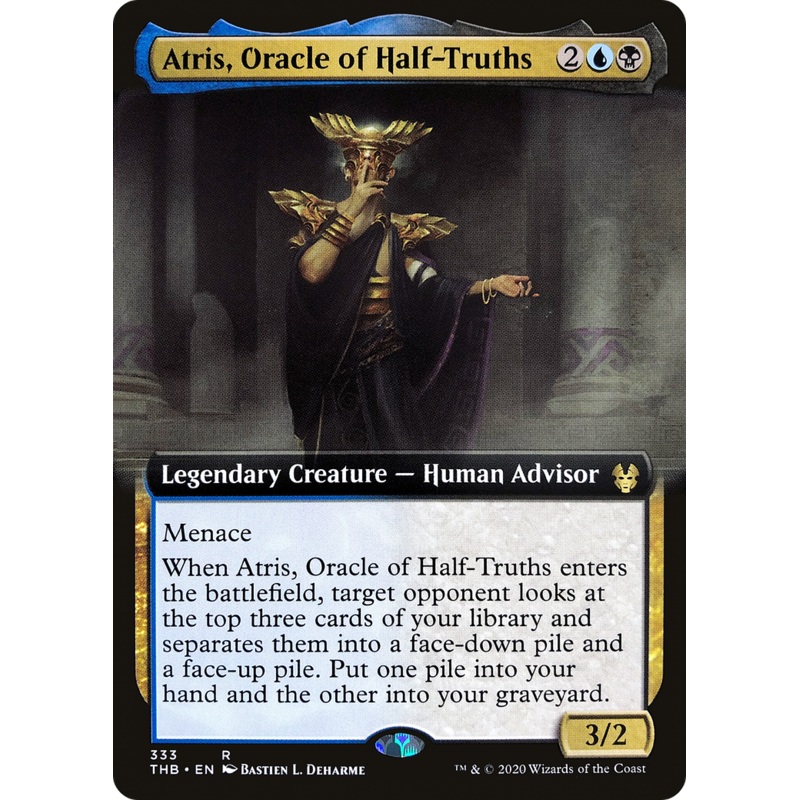 Atris, Oracle of Half-Truths (THB-333) - Theros Beyond Death: (Extended Art)