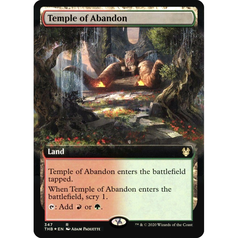 Temple of Abandon (THB-347) - Theros Beyond Death: (Extended Art) Foil