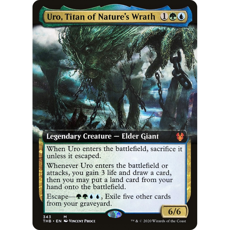 Uro, Titan of Nature's Wrath (THB-343) - Theros Beyond Death: (Extended Art) Foil